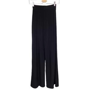 badblood Wide Leg High Waisted Pant Korean Streetwear Brand Black Stretchy XS